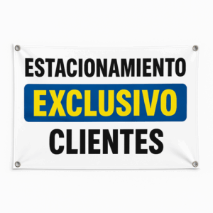 Lona Estacionamiento Exclusivo Clientes